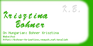 krisztina bohner business card